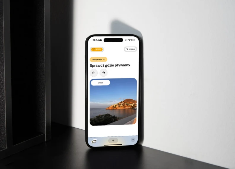 Wizualizacja Fordek Rejsy na telefonie